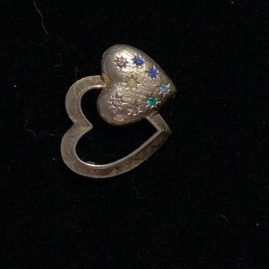 Valentine Double Heart brooch